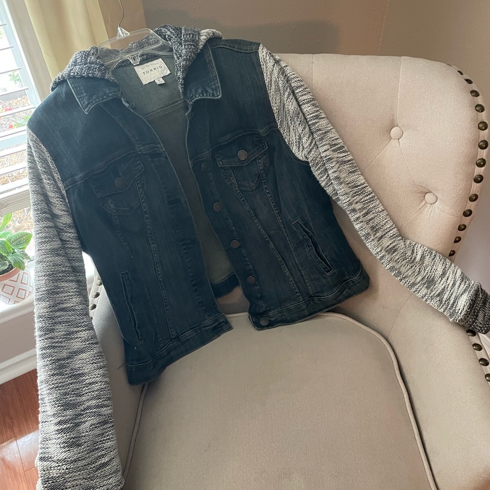 Torrid Hoodie-Type Jean Jacket with Sleeves That Match Hoodie!